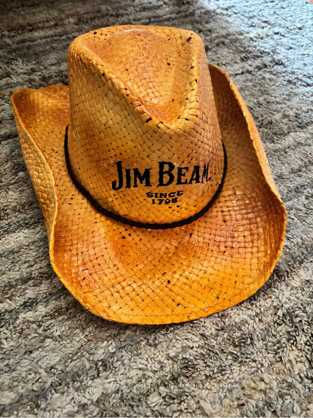 Jim Beam Straw Cowboy Hat